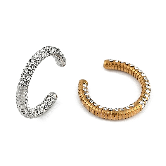 304 кольцо из нержавеющей стали со стразами, манжета открытая кольцо для женщин