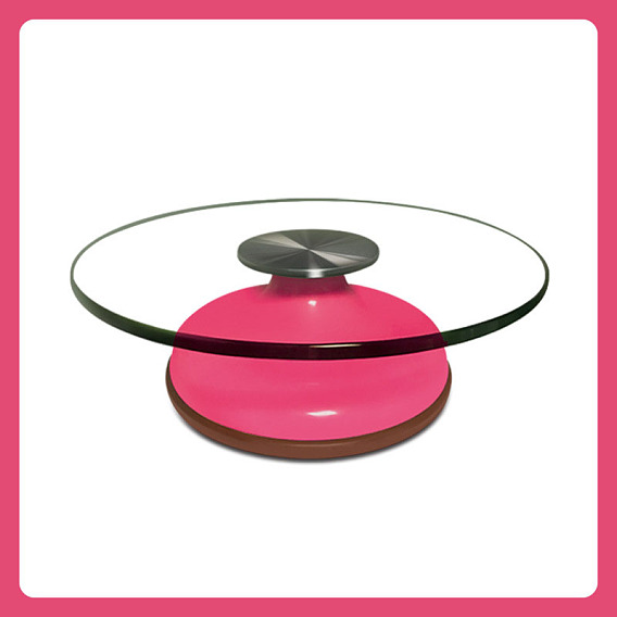 Стеклянный вращающийся поворотный круг, с пластиковой подставкой, вращающийся поднос для торта, для скульптуры из керамической глины