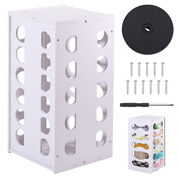 Supports de rangement rotatifs en PVC pour bandeaux, rectangle