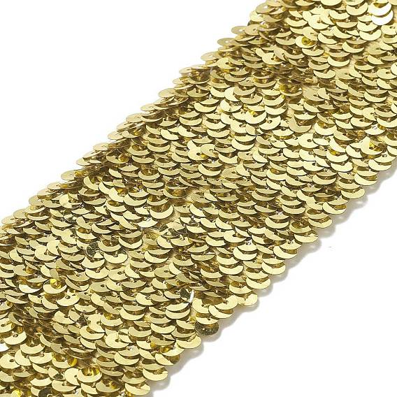 Perles élastiques en plastique paillette, perles de paillettes, Accessoires d'ornement, plat rond