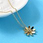 304 ожерелья с подвесками в виде цветов из нержавеющей стали для женщин, ионное покрытие (ip)