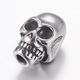 304 Stainless Steel Beads, Skull