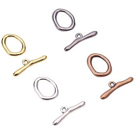 Alloy Toggle Clasps, Oval