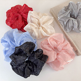 Romantic Rhinestone Polyester Elastic Hair Ties, Scrunchie/Scrunchy, Ponytail Holder for Women Girls