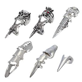 6 шт. 6 стили кольца из сплава, полная защита пальцев, гибкое кольцо для суставов пальцев