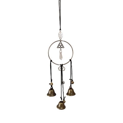 Alloy Wind Chimes, with Glass Pendants, for Home Decoration