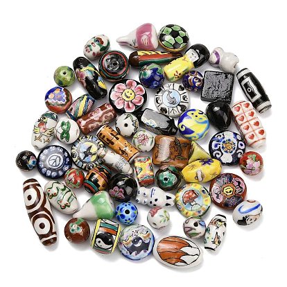 Фарфоровые бусины ручной работы, смешанные формы, пастельный фарфор