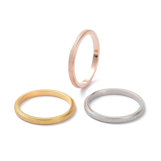 2 мм матовое кольцо на палец с простым куполом для девочек и женщин, 304 кольцо из нержавеющей стали