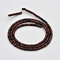 Column Natural Mahogany Obsidian Beads Strands, 4x2mm, Hole: 0.5mm, about 98pcs/strand, 15.7 inch