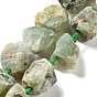 Raw Rough Natural Prehnite Beads Strands, Nuggets