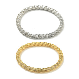 Ion Plating(IP) Adjustable 304 Stainless Steel Twist Spring Wire Bracelets