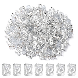 200 pcs aluminium dreadlocks perles décoration de cheveux, poignets de cheveux