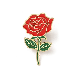 Эмалевые булавки в виде цветка розы, булавки для лацканов из сплава для одежды рюкзака, золотые