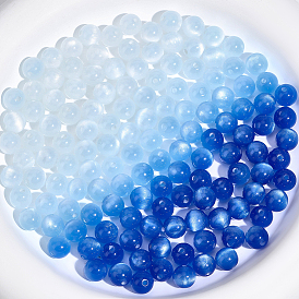 Прозрачные смоляные УФ-реактивные шарики, бусины, меняющие цвет, имитации кошачьего глаза 