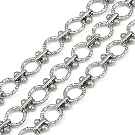 304 плоские круглые звенья из текстурированной нержавеющей стали, несварные, с катушкой