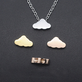 201 Stainless Steel Charms, for Simple Necklaces Making, Laser Cut, Cloud