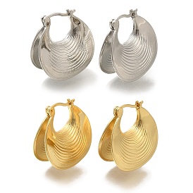 Массивные латунные серьги-кольца с покрытием, долговечный, без свинца и без кадмия