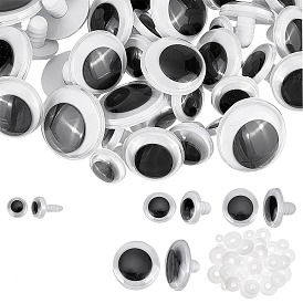 40 наборы 4 стиль пластиковая кукла шевелящиеся глаза, ремесленные защитные глаза, для поделок, вязаные игрушки и чучела животных, полукруглый