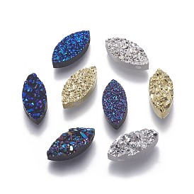 Perles de résine imitation druzy gemstone, oeil de cheval