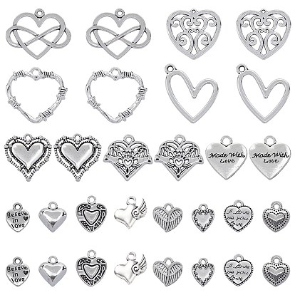 90 шт 15 подвески из сплава в тибетском стиле, шарма сердца