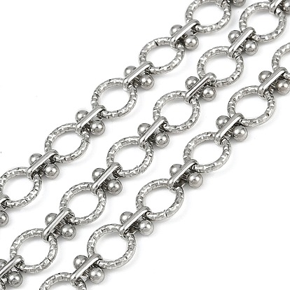 304 плоские круглые звенья из текстурированной нержавеющей стали, несварные, с катушкой