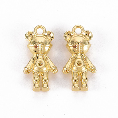 Rack Plating Alloy Pendants Rhinestone Settings, Cadmium Free & Lead Free, Astronaut