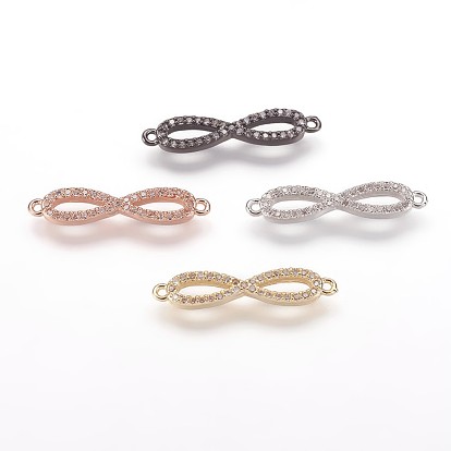 Коннекторы, латунь, кубический цирконий, бесконечность