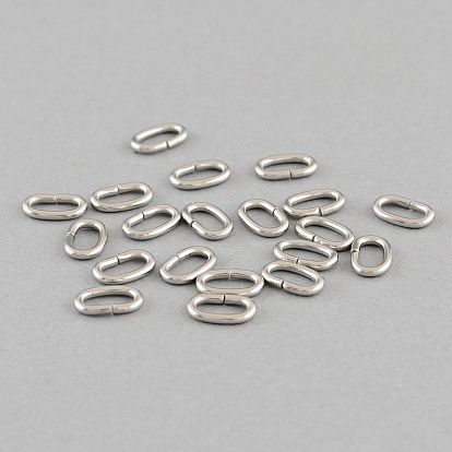 304 Stainless Steel Open Jump Rings Oval Jump Rings