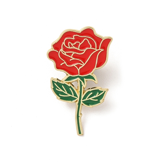 Эмалевые булавки в виде цветка розы, булавки для лацканов из сплава для одежды рюкзака, золотые