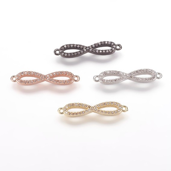 Коннекторы, латунь, кубический цирконий, бесконечность