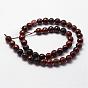 Natural Mahogany Obsidian Beads Strands, Faceted, Round