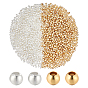 1800 шт. 2 цвета латунных дистанционных бусин, круглые