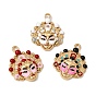 304 Stainless Steel Enamel Pendants, Chinese Opera Mask Charm, Ion Plating(IP), Long-Lasting Plated, Real 18K Gold Plated