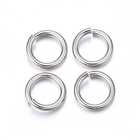 304 Stainless Steel Open Jump Rings, Round