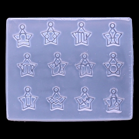 DIY Star Pendant Silicone Molds, Resin Casting Molds, for UV Resin, Epoxy Resin Jewelry Making