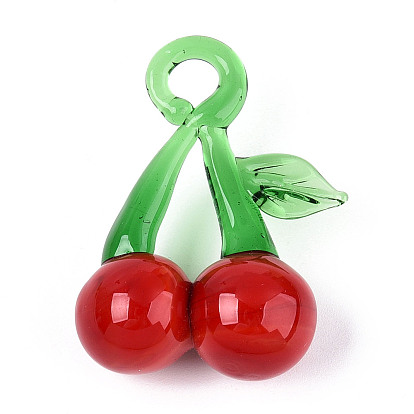 Подвески лэмпворк ручной работы, вишня