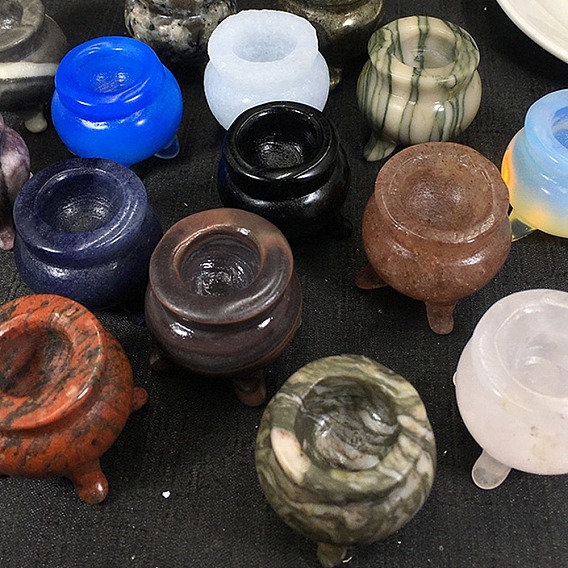 Драгоценный камень курильница форма дисплей украшение, подставка-держатель для хрустальной сферы