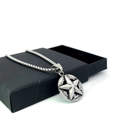 Ожерелья из нержавеющей стали с подвеской в виде звезды