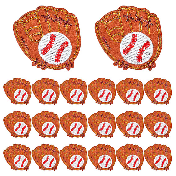 20 шт. полиэстеровые заплатки для термоприклеивания/пришивания, термоклей, аппликации из ткани, бейсбол