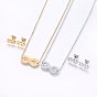 304 définit bijoux en acier inoxydable, Boucles d'oreilles et pendentifs, infini