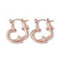 304 Stainless Steel Heart with Arrow Hoop Earrings for Women