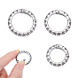 3 шт. 3 размеры тибетский стиль 304 пружинные затворные кольца из нержавеющей стали, текстурированные уплотнительные кольца, ионное покрытие (ip)