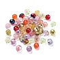 Electroplate & Transparent Czech Glass Beads, Faceted, Round