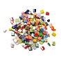 2-Hole Glass Seed Beads, Antique Style/Opaque Spray Painted/Transparent Style, Square