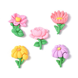Opaque Resin Cabochons, Flower
