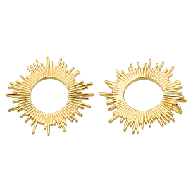 Brass Solar Eclipse Pendants, Long-Lasting Plated, Sun