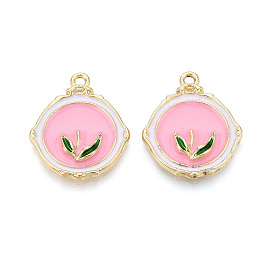 Стойки обшивки сплава эмали подвески, плоский круглый и листовой, без кадмия и без свинца, золотой свет