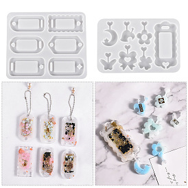 DIY Geometrical Pendants Silicone Molds, Resin Casting Molds, For UV Resin, Epoxy Resin Jewelry Making