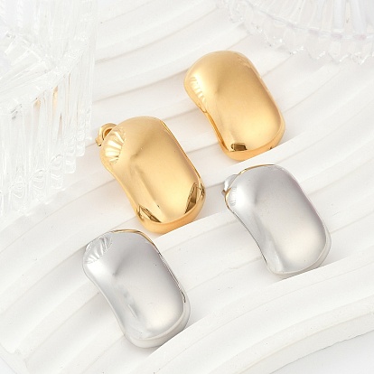 304 из нержавеющей стали серьги, прямоугольные