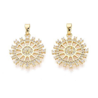 Латунные микропаве прозрачные подвески с фианитом, Шлем прелести